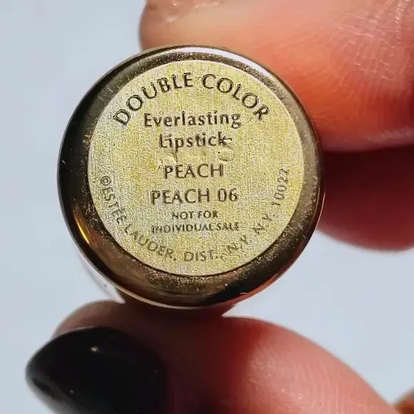 Vintage Estee Lauder Peach Peach 06 Double Color Everlasting Lipstick Discontinu - Picture 3 of 3
